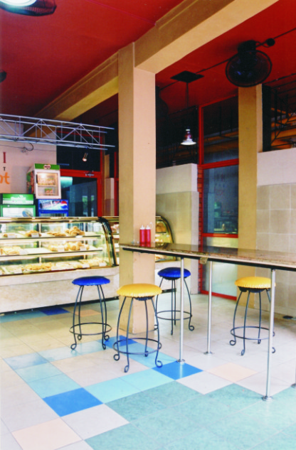 BakeShop café interior in 2000